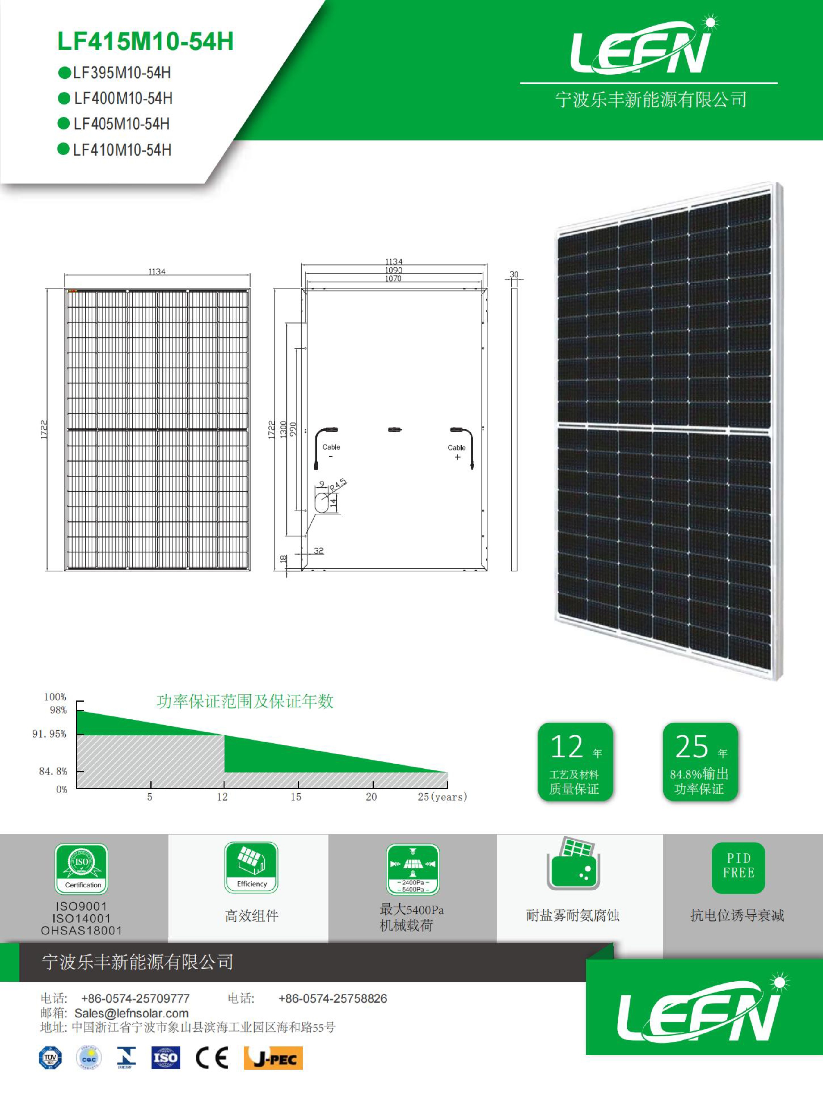 LF395-415M10-54H 产品规格书